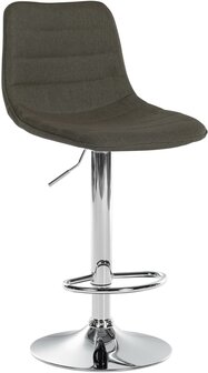 Lix Barkruk - Stof Taupe,chroom