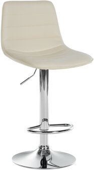 Lix Barkruk - Kunstleer Creme,chroom