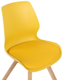 Set van 2 eetkamerstoelen Lanu geel,Plastic, Geel