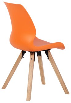 Set van 2 eetkamerstoelen Lanu oranje,Plastic, Oranje