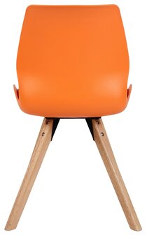 Set van 2 eetkamerstoelen Lanu oranje,Plastic, Oranje