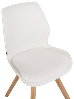 Set van 2 eetkamerstoelen Lanu wit,Kunstleer, Wit