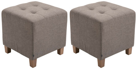 Set van 2 hockers Phoraa Taupe