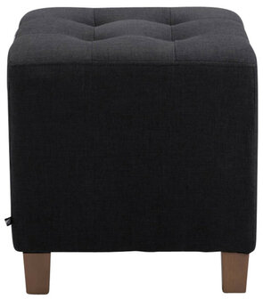Set van 2 hockers Phoraa zwart, Zwart
