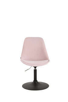 Eetkamerstoel Miverack Fluweel roze,zwart, 