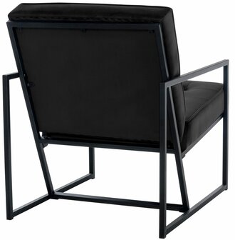 Lounger Ovan Fluweel zwart, Zwart