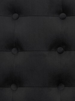 Lounger Ovan Fluweel zwart, Zwart