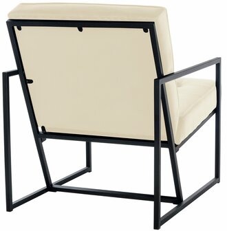 Lounger Ovan Fluweel Creme