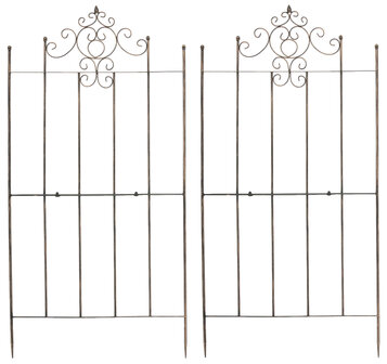 Set van 2 Trellis Pieli 170 x 86 cm bronzen, 