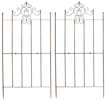 Set van 2 Trellis Pieli 170 x 86 cm bronzen, 