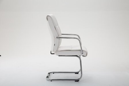 Bezoekersstoel Seevirt Kunstleer wit, Wit