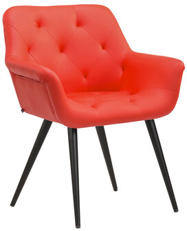 Eetkamerstoel Longfard rood,Kunstleer, Rood