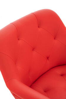 Eetkamerstoel Longfard rood,Kunstleer, Rood