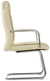 Set van 2 Cora eetkamerstoelen - Kunstleer Creme