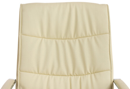 Set van 2 Cora eetkamerstoelen - Kunstleer Creme