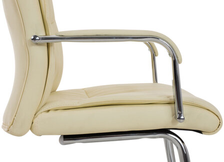 Set van 2 Cora eetkamerstoelen - Kunstleer Creme