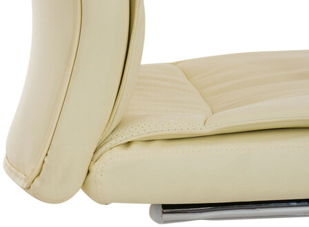 Set van 2 Cora eetkamerstoelen - Kunstleer Creme