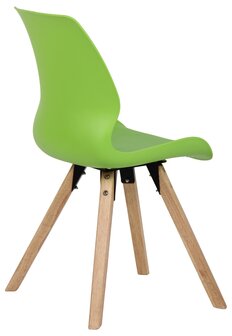 Set van 2 eetkamerstoelen Lanu groen,Kunststof, Groen