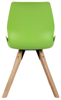 Set van 2 eetkamerstoelen Lanu groen,Kunststof, Groen