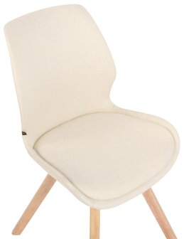 Set van 2 eetkamerstoelen Lanu Creme,Stof