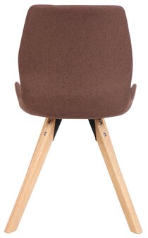 Set van 2 eetkamerstoelen Lanu bruin,Stof, Bruin