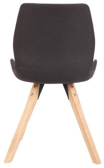 Set van 2 eetkamerstoelen Lanu zwart,Stof, Zwart