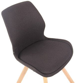 Set van 2 eetkamerstoelen Lanu zwart,Stof, Zwart