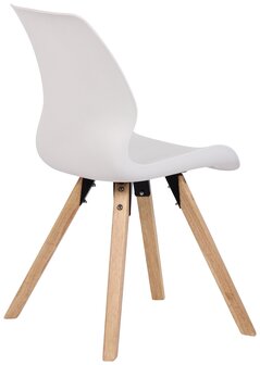 Set van 4 eetkamerstoelen Lanu wit,Kunststof, Wit