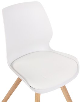 Set van 4 eetkamerstoelen Lanu wit,Kunststof, Wit