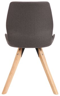 Set van 4 eetkamerstoelen Lanu donkergrijs,Stof, Grijs