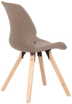 Set van 4 eetkamerstoelen Lanu Taupe,Stof