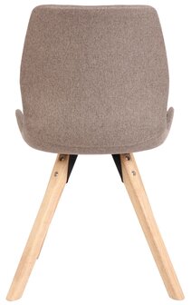 Set van 4 eetkamerstoelen Lanu Taupe,Stof