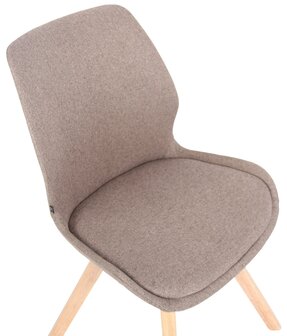 Set van 4 eetkamerstoelen Lanu Taupe,Stof