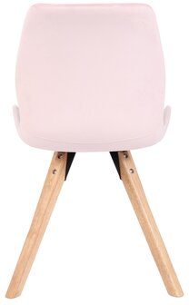 Set van 4 eetkamerstoelen Lanu roze,Fluweel, 