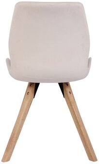 Set van 4 eetkamerstoelen Lanu Creme,Fluweel