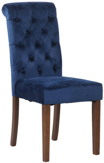 Set van 2 Lusbirn eetkamerstoelen Blauww,Fluweel