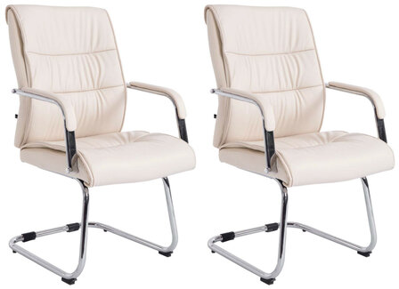 2er Set Besucherst&uuml;hle Seevirt, Creme
