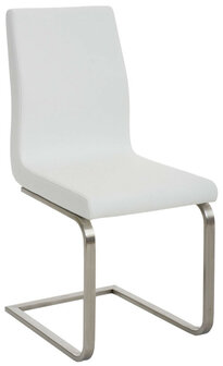 Set van 2 eetkamerstoelen Bolfert wit, Wit