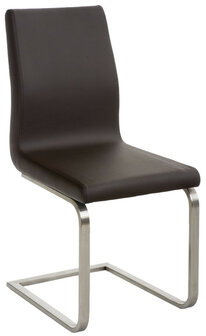 Set van 2 eetkamerstoelen Bolfert bruin, Bruin