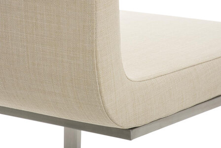Set van 2 eetkamerstoelen Bolfert Stof Creme