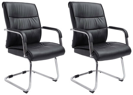 2er Set Besucherst&uuml;hle Seevirt, Zwart