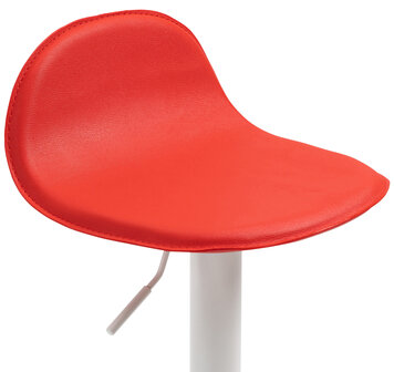 Barkruk Lini - Kunstleer rood,wit, Rood