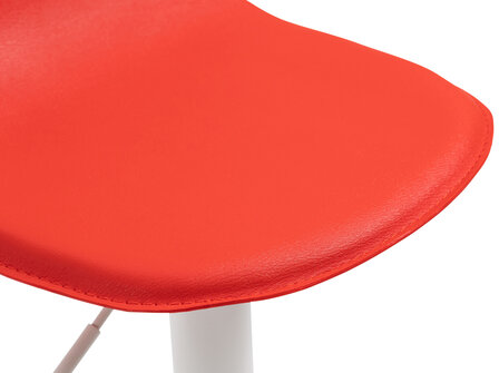 Barkruk Lini - Kunstleer rood,wit, Rood