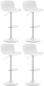 Set van 4 barkrukken Ilmidi Kunststof wit, Wit