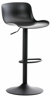 Set van 4 barkrukken Ilmidi Kunststof zwart, Zwart