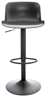 Set van 4 barkrukken Ilmidi Kunststof zwart, Zwart
