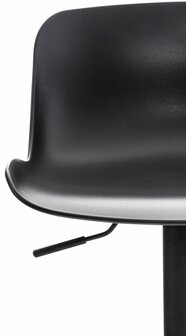Set van 4 barkrukken Ilmidi Kunststof zwart, Zwart