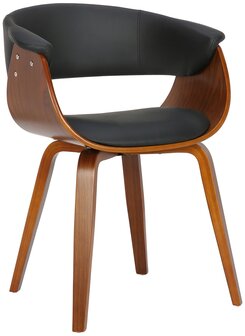 Set van 2 Brecu Eetkamerstoelen zwart, Zwart