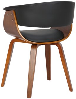 Set van 2 Brecu Eetkamerstoelen zwart, Zwart