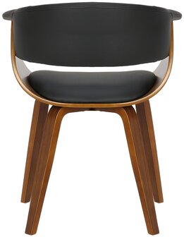 Set van 2 Brecu Eetkamerstoelen zwart, Zwart